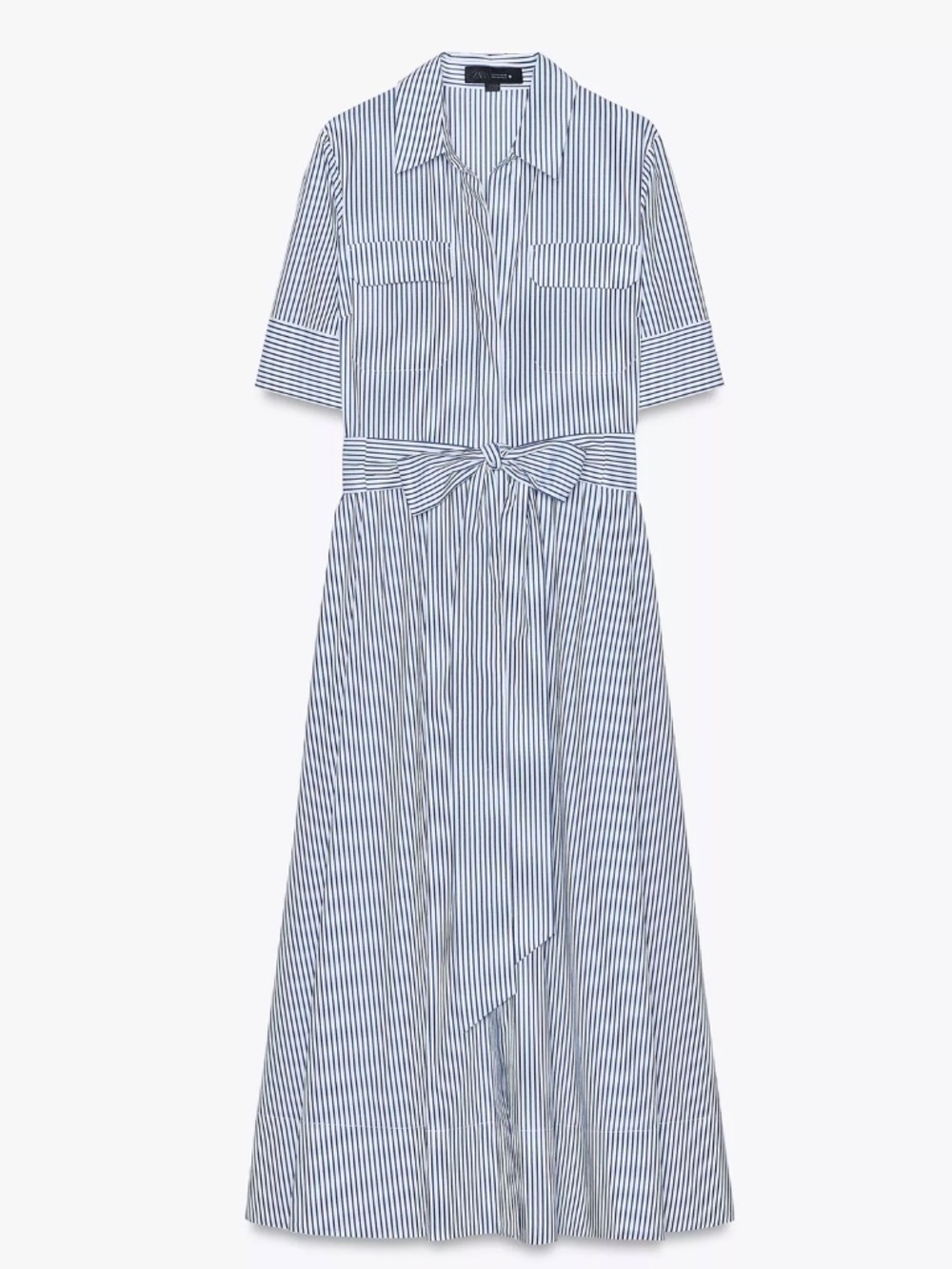 STRIPED POPLIN DRESS ZW COLLECTION